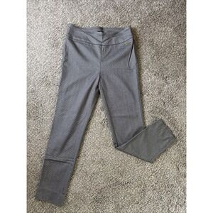 Roz & Ali Women's Pull-On Pants Black/White Geometric Print Size 8